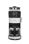Caso 1856 Grande Aroma 100-Design Kaffeemaschine mit Kegelmahlwerk, für BIS zu 10 Tassen Kaffee Machine à café avec broyeur Conique, 1.4 liters, Acier Inoxydable, Noir