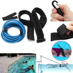 fgfh Swimming belt 4 meters adjustable swimming resistance belt swimming training rope durable swimming pool swimming belt resistance training (blue)