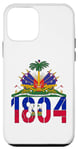 Coque pour iPhone 12 mini Haïti Heritage Since 1804 Drapeau haïtien Jour Vintage