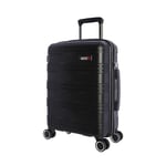 Coronel Tapioca - Cabin Travel Suitcases - Cabin Suitcase 55 x 40 x 20 - Travel Suitcase - Sturdy Cabin Suitcase - Trolley Luggage for Aircraft with 4 360º Wheels and Lock, Black/White, 55x40x20 cm,