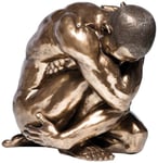 Kare Design Deco figure Nude Man Hug, bronce, 54cm