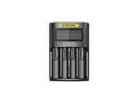 Nitecore Um4, Litiumjärnfosfat (Lifepo4), Litium-Ion (Li-Ion), Nickel-Kadmium (Nicd), Nickel-Metallhydrid (Nimh), Aa, Aaa, Aaaa, C, D