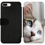 Apple Iphone 8 Plus Wallet Slimcase Cat With Beautiful Blue Eyes