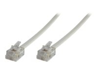 MicroConnect Modular Straight - Telefonkabel - RJ-11 (6 stift) (han) till RJ-11 (6 stift) (han) - 10 m
