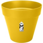 ELHO Loft Urban Round Flower Pot - Plast Pilled Tank Med Hjul Ø40 Ockra