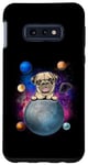 Coque pour Galaxy S10e Pug On The Moon Galaxy Funny Dog In Space Puppy Lover