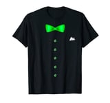 Green Bow Tie Shamrock Fancy Irish St Patricks Day Men Kids T-Shirt