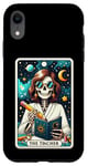 Coque pour iPhone XR Carte de tarot pour enseignant, squelette, professeur, éducatrice, école