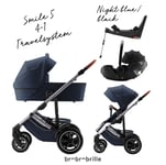 BritaxSmile 5Z Travelsystem babypakke - 4 i 1 - Vogn+Liggedel+BabySafe PRO+base - Night Blue