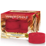 Yankee Candle Scented Tea Light Candles, Sparkling Cinnamon, 12 Count, x