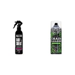 Muc-Off Rain Shield Re-Proofer, 250 Millilitres - Spray-On Waterproofer For Outdoor And Technical Clothing - PFC-Free Formula & Muc-Off MUC950 Chain Cleaner, 400 Millilitres