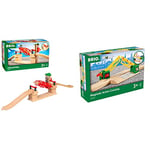 BRIO World Lifting Bridge for Kids Age 3 Years and Up, Compatible with all BRIO Train Sets & World Magnetic Action Crossing for Kids Age 3 Years and Up, Compatible with all BRIO Train Sets