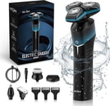SEJOY Electric Rotary Shaver 5in1 Mens Body Beard Trimmer Cordless Wet Dry Razor