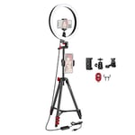 Neewer 12-inch LED Ring Light Selfie Light Ring with Tripod Stand and Phone Holder, 3 Light Modes Dimmable Ringlight with 54-inch Tripod for Live Streaming/Makeup/YouTube/TikTok/Vlog Video Shooting