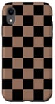 iPhone XR Black and Brown Classic Checkered Big Checkerboard Case