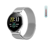 Thermometer Fitness Sports Smart Watch ,Waterproof Activity Tracker Heart Rate Monitor Calories Counter Smart Bracelet ,for Kids Women Men Multifunction Healthy Temperature Bracelet ( Color : White )