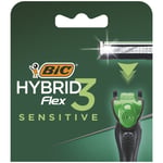 Lame De Rasoir Flex 3 Hybrid Sensitive Bic - Le Paquet De 4 Lames De Rasoirs