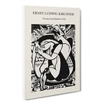 Woman In The Bathtub By Ernst Ludwig Kirchner Exhibition Museum Painting Canvas Wall Art Print Ready to Hang, Framed Picture for Living Room Bedroom Home Office Décor, 30x20 Inch (76x50 cm)