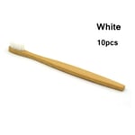 1/5/10pcs Bamboo Toothbrush Wood Handle Oral Care White 10pcs