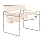 Knoll - Wassily Lounge Chair, White Beige Cowhide - Fåtöljer - Marcel Breuer - Vit - Metall