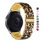 DEALELE Strap Compatible with Samsung Gear S3 Frontier/Classic/Galaxy Watch 46mm / Galaxy 3 45mm, 22mm Colorful Resin Bracelet Replacement for Huawei Watch 3 / GT2 46mm (Leopard)