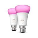 Philips Hue 2-pack B22 White & Colour Ambiance LED Smart Lighting