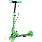 Sparkcykel Barns hopfällbar barnsparkcykel med justerbar styrhöjd, 2 lysande hjul, handbroms & bakhjulsbroms Kicksparkcykel för