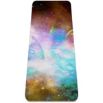 Yoga Mat - Galaxy outer space blue - Extra Thick Non Slip Exercise & Fitness Mat for All Types of Yoga,Pilates & Floor Workouts