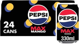 Pepsi Max Mango, 330ml (Pack of 24) | UK Free And Fast Dispatch