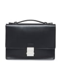 Dior Womens Vintage Leather Briefcase Black Calf Leather - One Size