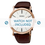 Seiko Klockarmband 7N39-0CA0 / SKP398P1 L0G0012P0 Krokodil läder Brun 24mm