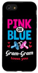 Coque pour iPhone SE (2020) / 7 / 8 Rose ou bleu Gram-Gram Loves You Gender Reveal Party