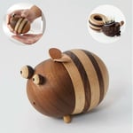 Toothpick Holder Bee Decor Home Decor Table Decor Gifts Decorations Office Decor Birthday Gifts Wooden Bee Holds 150 Pcs(includes a Pack Of Toothpicks