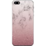 Apple iPhone SE (2016) Gennemsigtigt Telefoncover Glitter och marmor