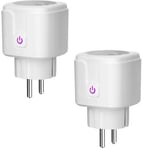 Trådlås wifi vägguttag / strömbrytare, 2-pack, smartplug, Tuya, alexa, google home, zigbee
