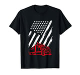 American Flag Truck Patriotic Design Patriot USA Fan US Love T-Shirt
