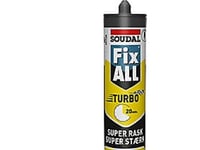 Soudal Monteringslim 290Ml - Fix All Turbo Grey Slutstyrka 380 T/M² &Amp  Snabbhärdande