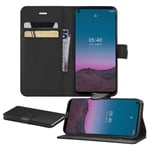 iPro Accessories Nokia 5.4 Case, Nokia 5.4 Cover, Flip Pu Leather Cover With Card Slots [Compatible With Nokia 5.4 Screen Protector] (BLACK)