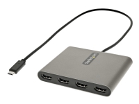 StarTech.com USB C till 4 HDMI-adapter - Externa video- och grafikkort - USB Type-C till dongel för Quad HDMI-skärmadapter - 1080p 60 Hz - Videokonverterare för flera skärmar - Endast Windows - Adapterkabel - USB-C hane till HDMI hona - 50 cm - rymdgrå - 1080p stöd 60 Hz