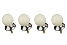 Premier Housewares 2490016 Retro Style Drawer Knobs - Set of 4, Ivory