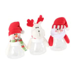 TOYANDONA 3 pcs Christmas Candy Jar Empty Plastic Cute Cookies Food Storage Container Party Decoration Doll Candy Box Cookie Jars for Home