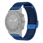 New Watch Straps 22mm Metal Mesh Wrist Strap Watch Band for Fossil Hybrid Smartwatch HR, Male Gen 4 Explorist HR, Male Sport (Black) Smart Wear (Color : Dark Blue)