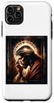 Coque pour iPhone 11 Pro Max Aura sacrée Jésus Couronne d'épines Portrait