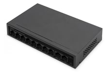 Digitus DN-95357 nätverksswitchar Fast Ethernet (10/100) Strömförsörjning via Ethernet (PoE) stöd Svart