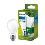 PHILIPS Ultra Efficient - Ultra Energy Saving Lights, LED Light Source, 40W, A60, E27, Cool White 4000 Kelvin, Frosted