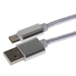 Maplin Fast Charging USB C to USB-A Braided Cable, 3m, Charging and Syncing, for Apple MacBook, iPad Pro, iPad Air, iPhone 15, Samsung Galaxy phones, Microsoft Surface, Google Pixel, Honor and more