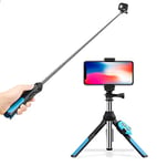 XIAODUAN-professional - Multi-functional Foldable Tripod Holder Bluetooth Remote Control Selfie Stick Monopod for GoPro HERO7 /6/5 Session /5/4 Session /4/3+ /3/2 /1, Xiaoyi Sport Cameras, Length: