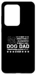 Coque pour Galaxy S20 Ultra Best Dog Dad Ever USA Drapeau américain Fête des pères 4 juillet