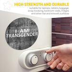 2 x Vinyl Stickers 15cm (bw) - I Am Transgender LGBT Flag  #36197