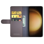 Samsung Galaxy S24 Plus Plånboksfodral i Äkta Läder, brun